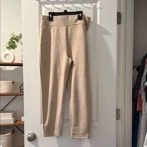 SHEIN Suede Beige Cropped Pants